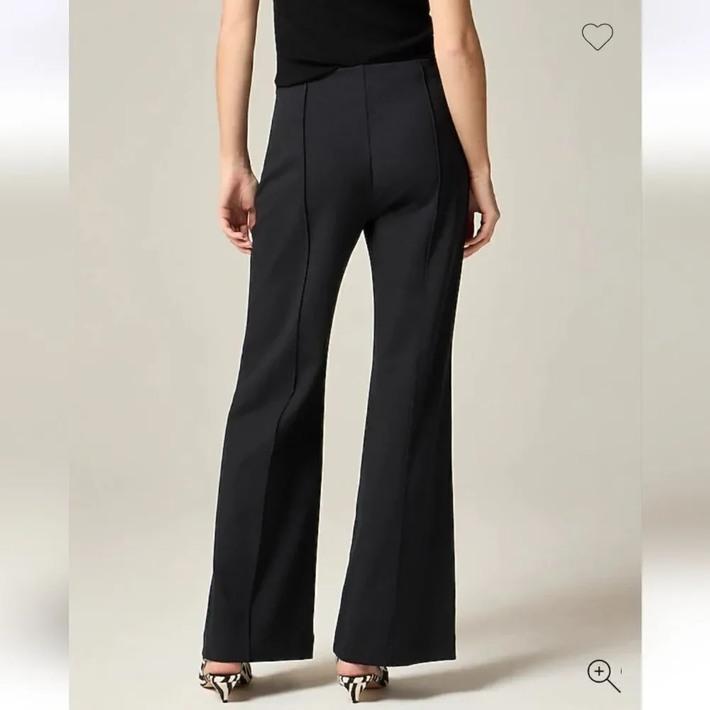 J CREW Elegant Black Stretch Ponte Wide-Leg Pants XSMALL NWT